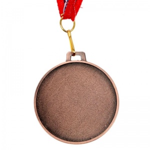 Медаль металлическая 3 место Бронза с лентой Триколор 1652994 (диаметр 5см)