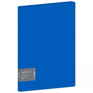 Папка файловая 10 вкладышей Berlingo Soft Touch (А4, 17мм, 700мкм, пластик) синяя (DB4_10981)