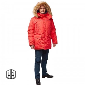 Спец.одежда Куртка зимняя мужская з28-КУ, красный (размер 52-54, рост 170-176)