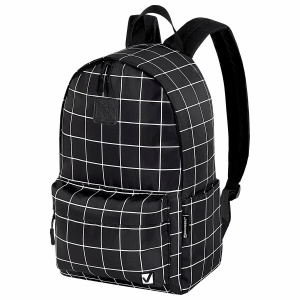 Рюкзак школьный Brauberg POSITIVE универсальный, карман-антивор, "Checkered", 42х28х14см (271684)