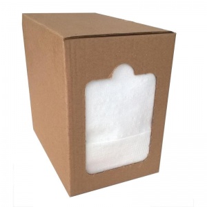 Салфетки бумажные 17x15.8см, 1-слойные Росгигиена, белые в диспенсере, 250шт.
