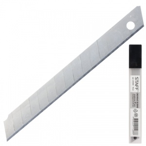 Запасные лезвия Staff для канцелярского ножа, ширина 9мм, толщина 0,38мм, 10шт. (235465)