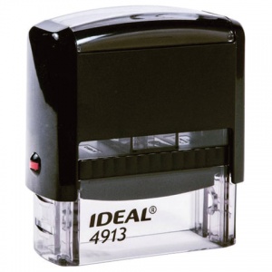 Оснастка для печати Trodat Ideal 4913 P2 (58х22мм, синий, подушка) черная (125423)