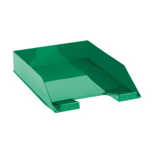 Лоток для бумаг горизонтальный Стамм "Фаворит", тонированный зеленый (ЛТГ-30564)