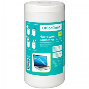 Салфетки чистящие влажные OfficeClean, для мониторов всех типов, 100шт. (248261)