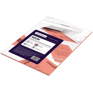 Бумага цветная А4 OfficeSpace неон розовая, 80 г/кв.м, 50 листов (245197)