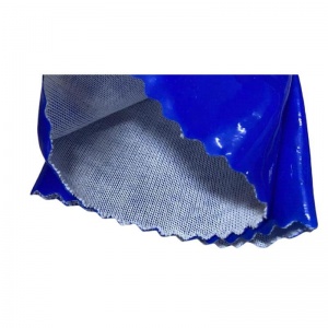 Перчатки защитные хлопковые Jeta Safety КЩС, покрытие пвх, размер 10 (XL), синие, 1 пара (JP711)