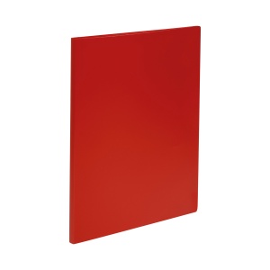 Папка файловая 60 вкладышей Стамм (А4, пластик, 21мм, 600мкм) красная (ММ-32211)