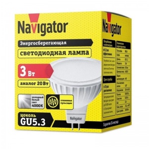 Лампа светодиодная Navigator NLL-MR16-7-230-4K MR (7Вт, GU5.3) нейтральный белый, 1шт. (94245)