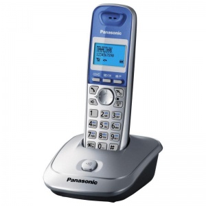 Радиотелефон Panasonic KX-TG2511RUS, серебристый и голубой (KX-TG2511RUS)