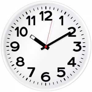 Часы настенные аналоговые Troyka 78771783, белая рамка, 30x30x5см