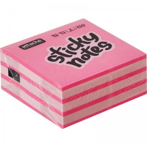 Стикеры (самоклеящийся блок) Attache Selection, 51x51мм, 2 цвета (розовый неон), 250 листов