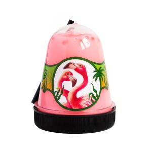 Слайм (лизун) Волшебный мир "Slime Jungle Фламинго" с розовым фишболом, 130г, 3 уп. (S300-29)