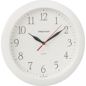 Часы настенные аналоговые Troyka 11110113, белая рамка, 29x29x3.5см