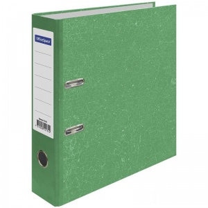 Папка с арочным механизмом OfficeSpace (70мм, А4, картон "под мрамор") зеленая (242573), 10шт.