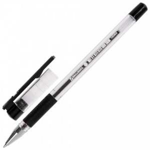 Ручка шариковая Brauberg X-Writer (0.35мм, резиновый упор, черный цвет чернил) 1шт. (142404)