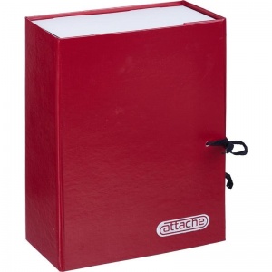 Короб архивный Attache (240x110x330мм, 100мм, до 1000л., складной, бумвинил) красный