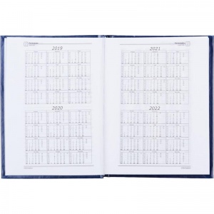 Ежедневник недатированный А6 Attache (128 листов) обложка бумвинил, синяя