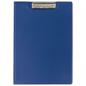 Папка-планшет с крышкой Офисмаг (А4, до 50 листов, картон/пвх) синий (225983), 40шт.
