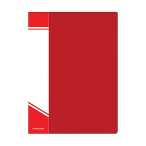 Папка файловая 100 вкладышей inФОРМАТ (А4, пластик, 800мкм, карман для маркировки) красная