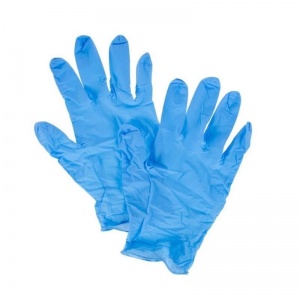 Перчатки одноразовые нитриловые смотровые Cerebrum CW27, текстурированные, нестерильные, размер XL (9-10), голубые, 50 пар