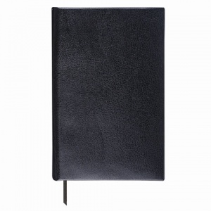 Ежедневник недатированный А6 Brauberg Select (160 листов) обложка кожзам, черная под зернистую кожу (123480)