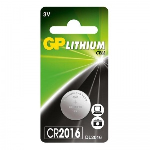 Батарейка GP Lithium CR2016 (3 В) литиевая (блистер, 1шт.) (CR2016-7BC1)