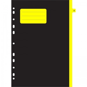 Разделитель листов картонный Attache (А4, на 31л., цифровой) черный, 18шт.