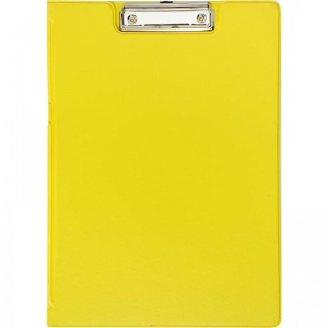 Папка-планшет с крышкой Attache Bright colours (A4, до 100 листов, картон/пвх, с зажимом) желтый