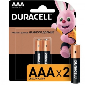 Батарейка Duracell Basic AAA/LR03-2BL (1.5 В) алкалиновая (блистер, 2шт.) (81484984)