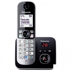 Радиотелефон Panasonic KX-TG6821RUB, черный (KX-TG6821RUB)