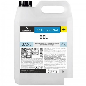 Промышленная химия Pro-Brite Bel, щелочное средство для мойки и отбеливания посуды, 5л (072-5)