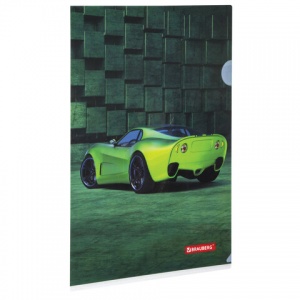 Папка-уголок Brauberg Sport Car (А4, 150мкм, пластик) цветная печать (228044)