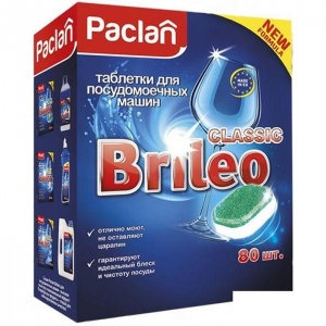 Таблетки для посудомоечных машин Paclan Brileo Classic, 80шт. (419230)