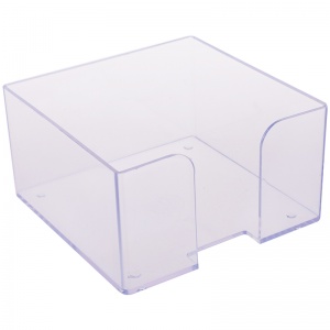 Диспенсер настольный для бумажного блока Стамм, 90х90х50мм, прозрачный (ПЛ61)