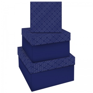 Набор квадратных коробок 3-в-1 MESHU "Blue style. Top" (19,5x19,5x11-15,5x15,5x9см) (MS_46592)