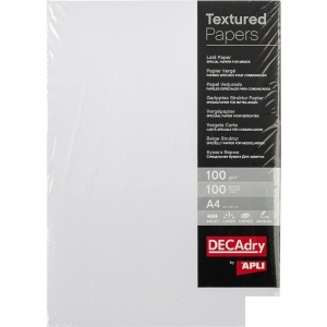 Дизайнерская бумага Decadry "Текстурная белая" (A4, 100г) 100шт.