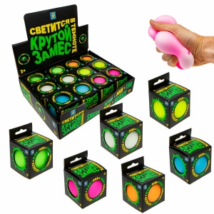 Игрушка-антистресс 1Toy "Крутой замес" шар, диаметр 7см, разные цвета, дисплей 12шт. (Т20324)