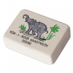 Ластик Koh-I-Noor Elephant 300/80 (прямоугольный, натуральный каучук, 26x18.5x8мм) 80шт. (0300080018KDRU)