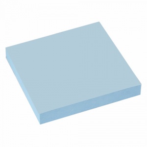 Стикеры (самоклеящийся блок) Staff, 76х76мм, голубой пастель, 100 листов (129362), 12 уп.