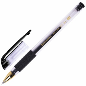 Ручка гелевая Brauberg Extra GT GLD (0.35мм, черный, стандартный узел) (143919)