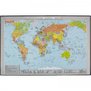 Коврик настольный Attache "Карта мира", 38x59см