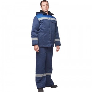 Спец.одежда Куртка зимняя мужская з32-КУ с СОП, синий/васильковый (размер 56-58, рост 158-164)