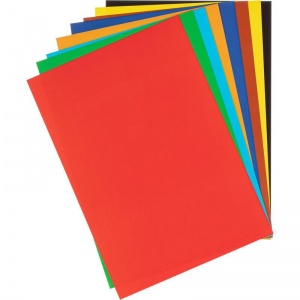 Картон цветной двусторонний Hatber Creative Set (8 листов, 8 цветов, А4, мелованный, 195х280мм) в папке (8Кц4_05934), 25 уп.