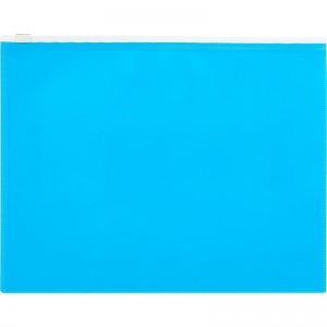 Папка-конверт на молнии Attache Color (А5, 160мкм, пластик) голубая, 1шт.