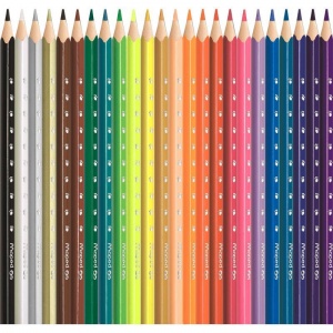 Карандаши цветные 24 цвета Maped (L=170мм, D=7мм, d=2мм, 3гр, пластик) картонная упаковка (862254), 12 уп.