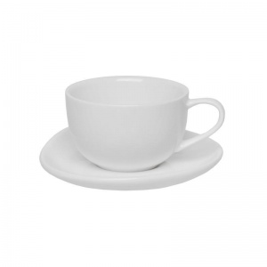 Кофейная пара Tudor England Royal White фарфоровая белая, чашка 90мл/блюдце (TU9999-2)