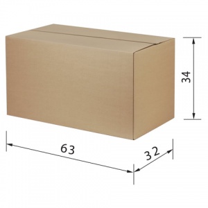 Короб картонный 630x320x340мм, картон бурый Т-24 профиль В (440137), 10шт.