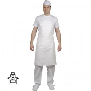 Униформа Фартук поварской универсальный, белый, с накладным карманом