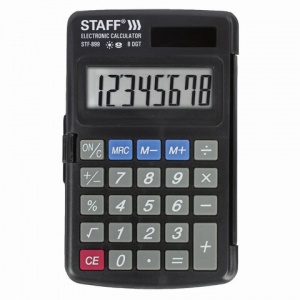 Калькулятор карманный Staff STF-899 (8-разрядный) черный (250144)